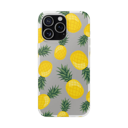 Pineapple Print Flexi Case - Tropical Phone Cover for Summer Vibes