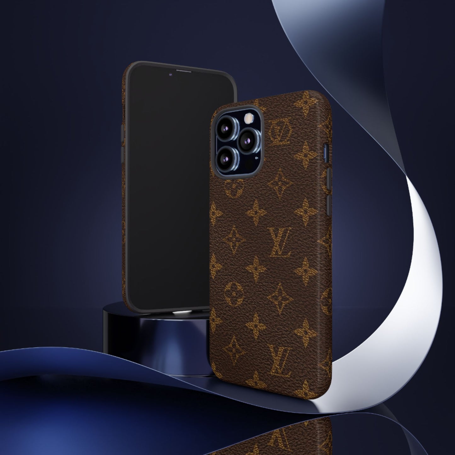LV Designer Phone Case - Luxury Monogram Pattern