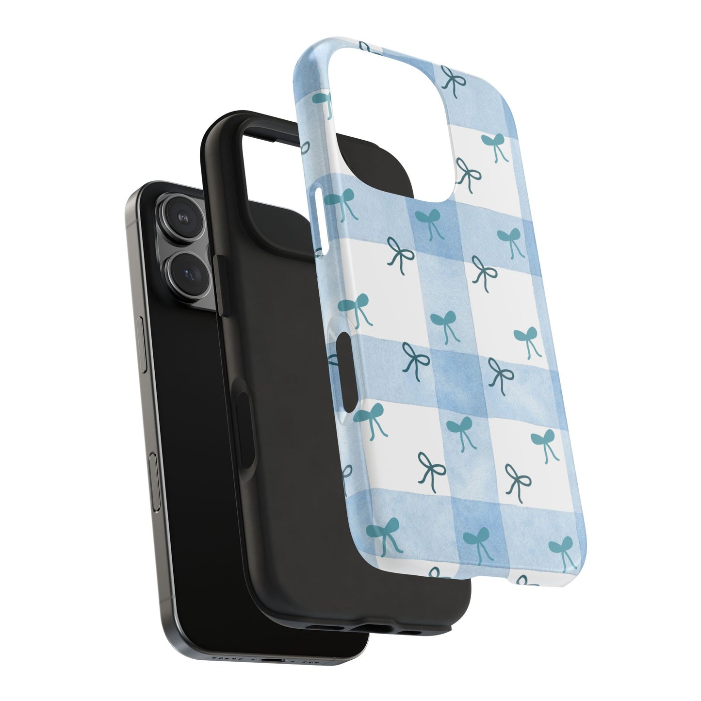 Chic Blue Bow Phone Case