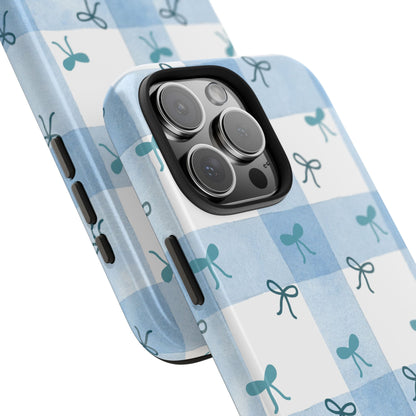 Chic Blue Bow Phone Case