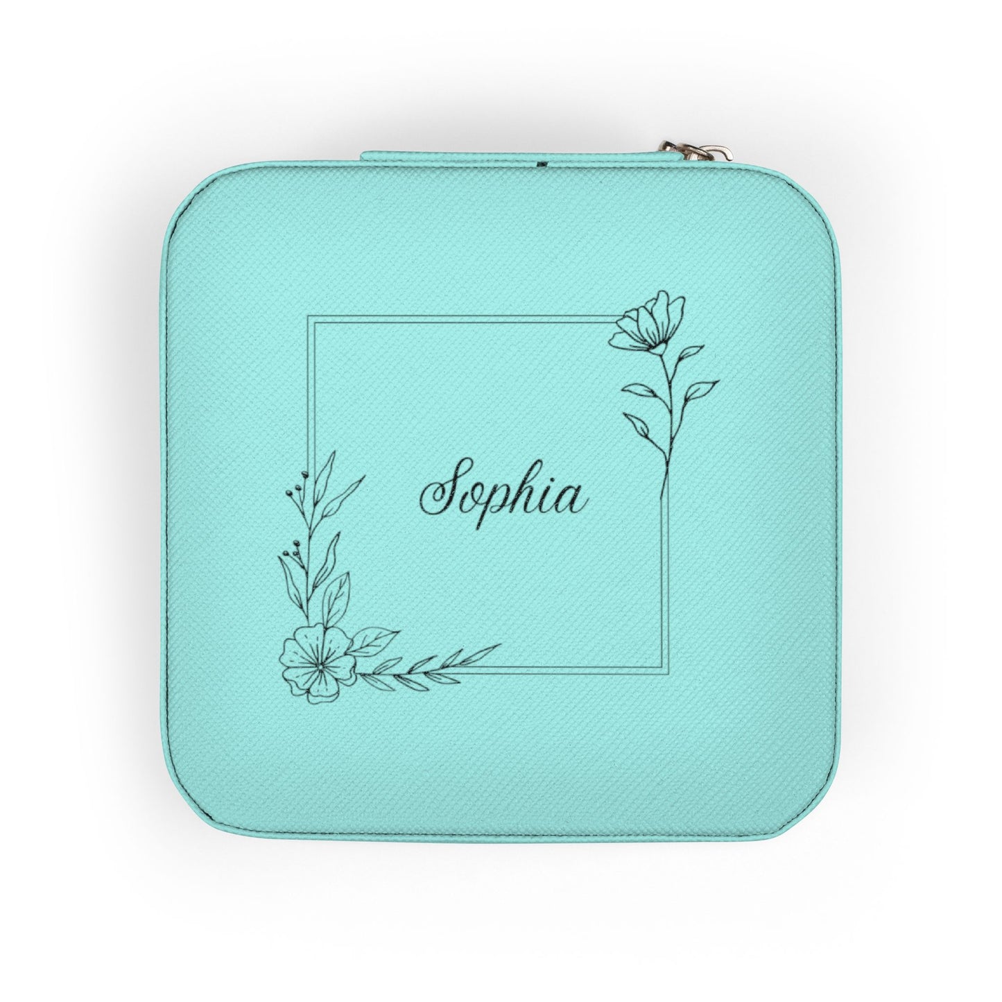 Personalized Name Jewelry Travel Case — Compact Portable Ring & Earring Organizer