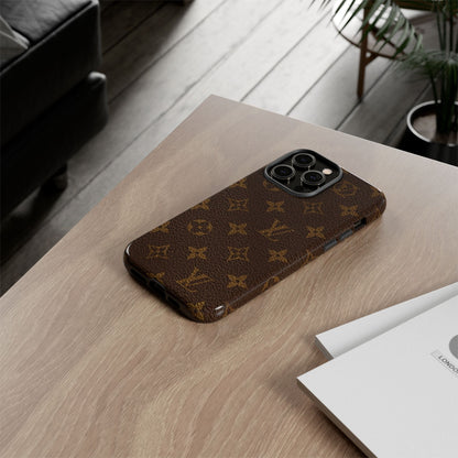 LV Designer Phone Case - Luxury Monogram Pattern